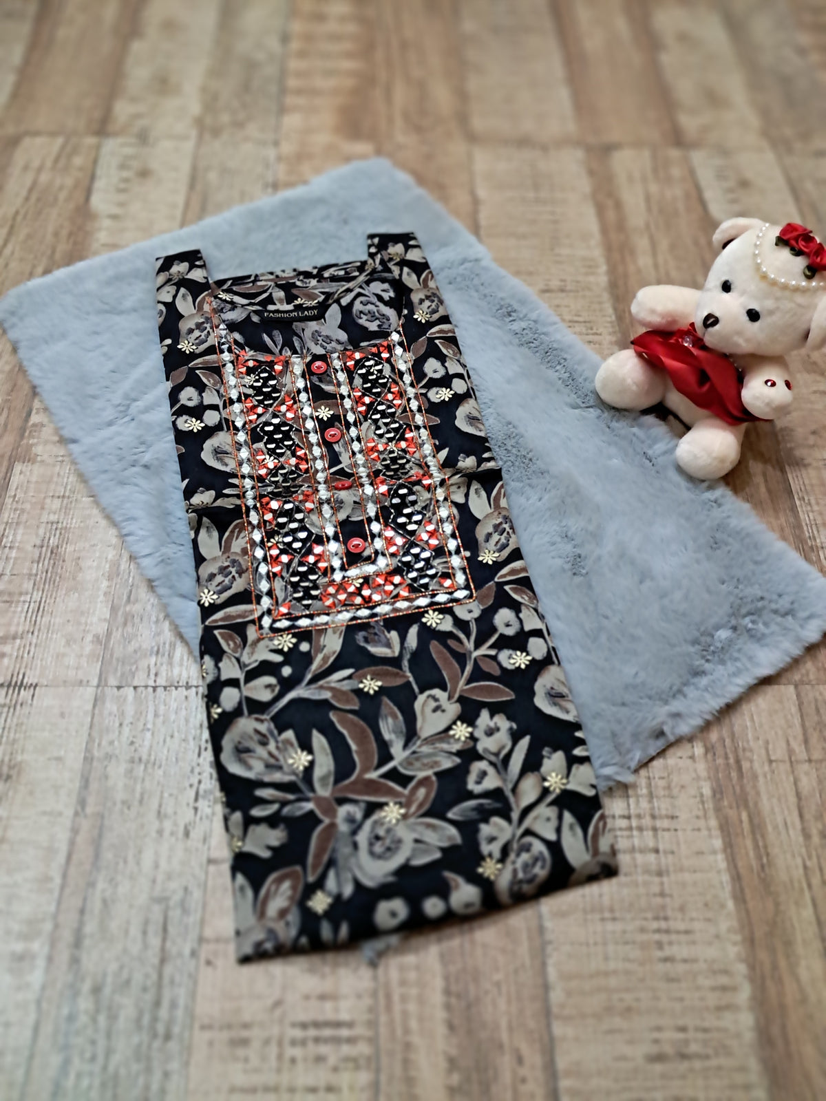 BLACK Silk Kurti