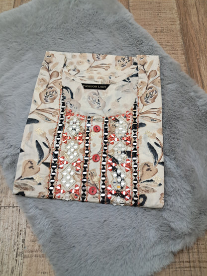 Off White Silk Kurti