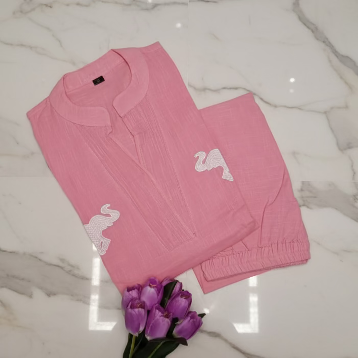 LightPink Rayon CoOrd Set