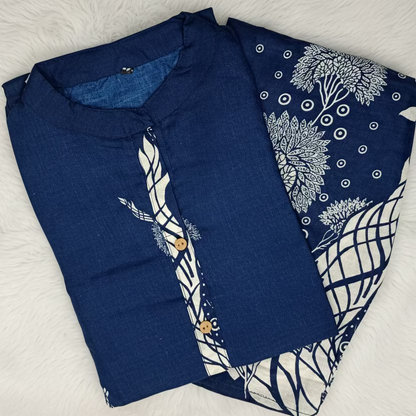 Dark Blue Rayon 2PC Kurti Set