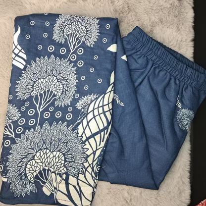 Dark Blue Rayon 2PC Kurti Set