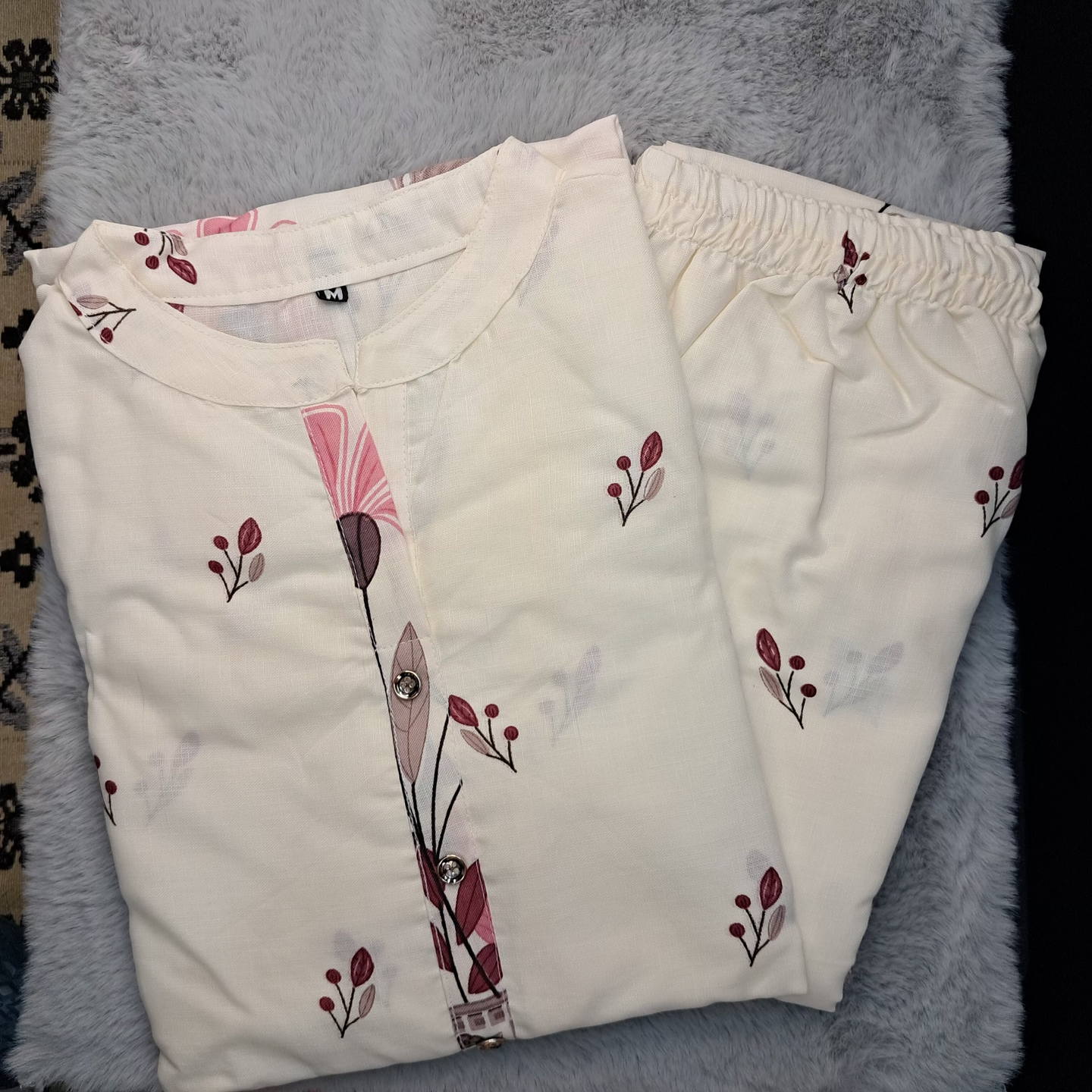 OffWhite Rayon KurtiSet