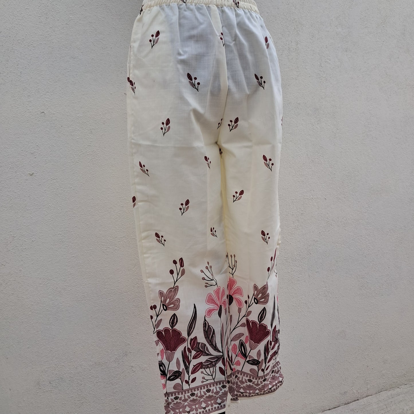 OFF WHITE Rayon 2PC Kurti Set