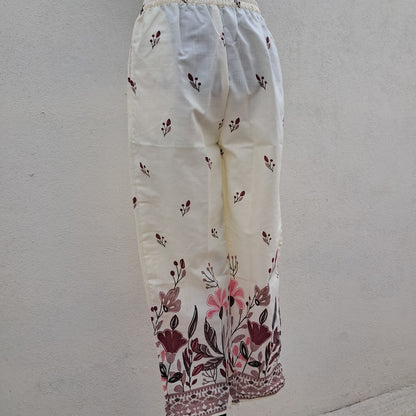 OFF WHITE Rayon 2PC Kurti Set