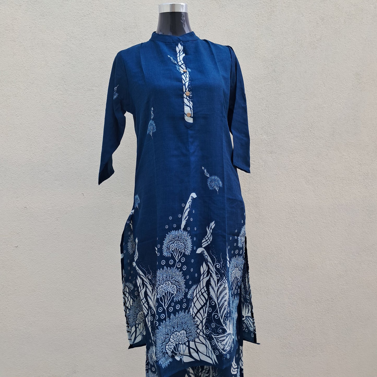 Dark Blue Rayon 2PC Kurti Set