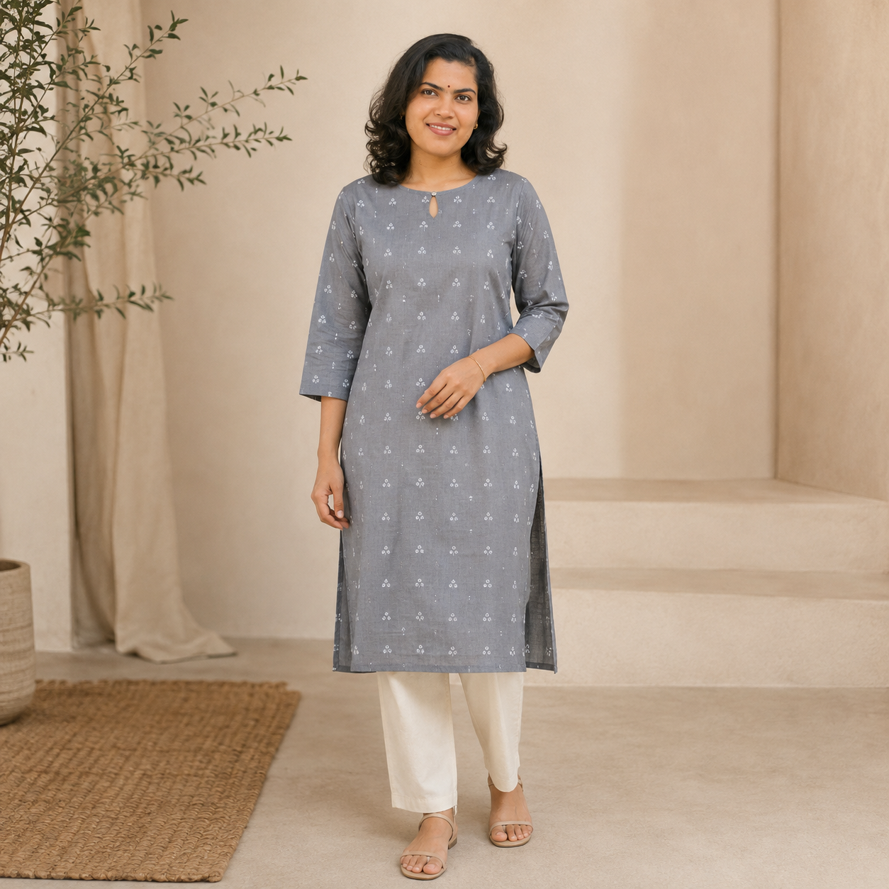 Handloom Cotton Maher Kurti