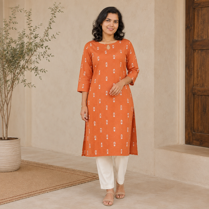 Handloom Cotton Maher Kurti