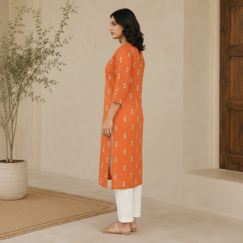 Handloom Cotton Maher Kurti
