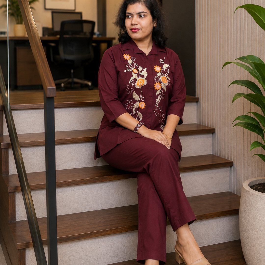 Maroon Rayon Shirt