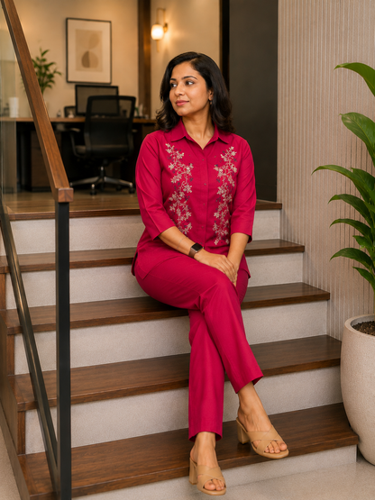 HotPink Rayon StarightPant