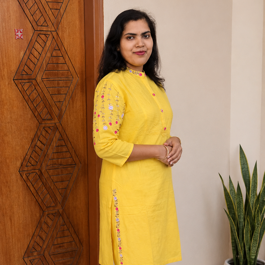 Yellow Cotton CoOrdSet