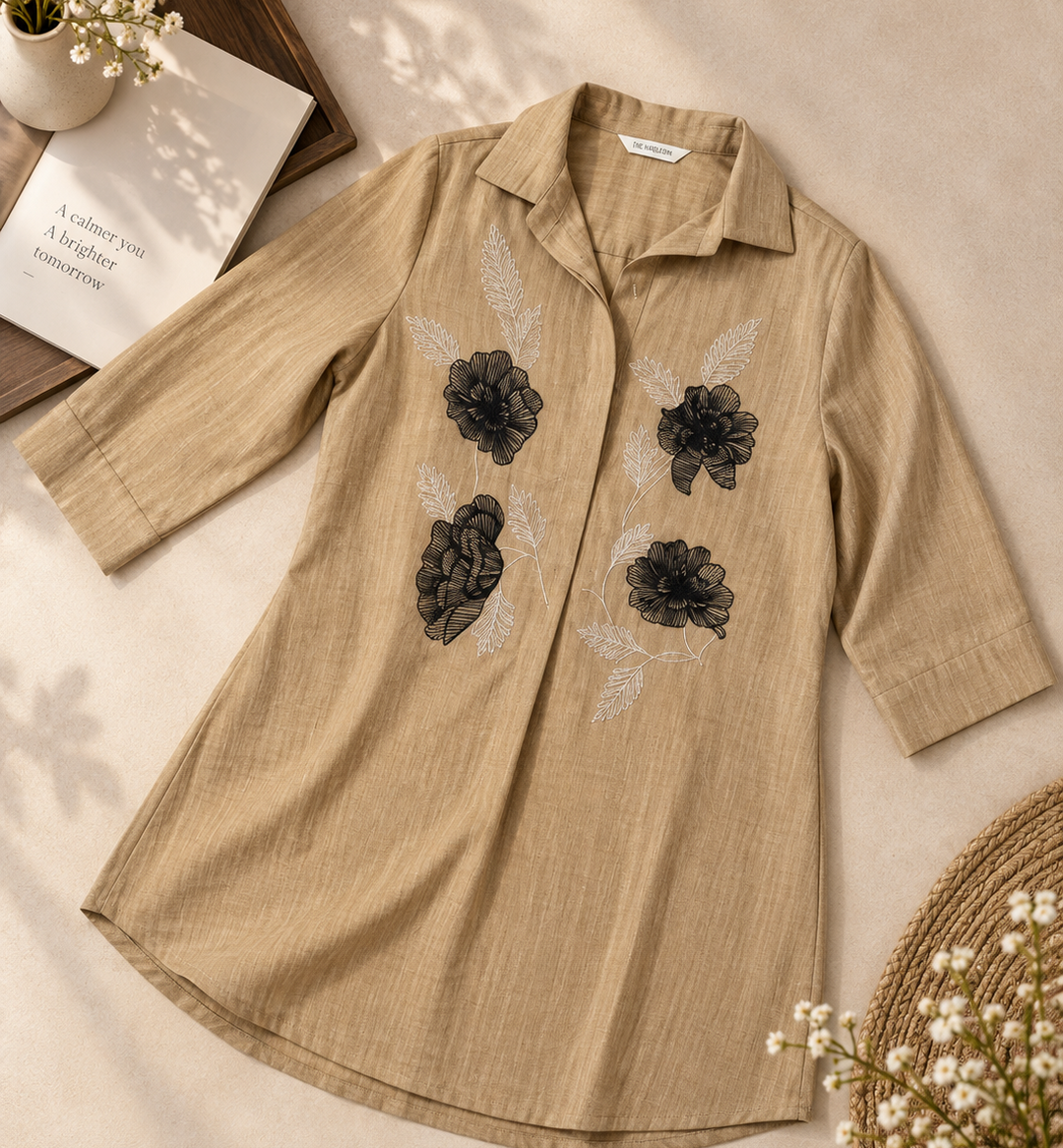 WarmBrown CottonRayon Shirt