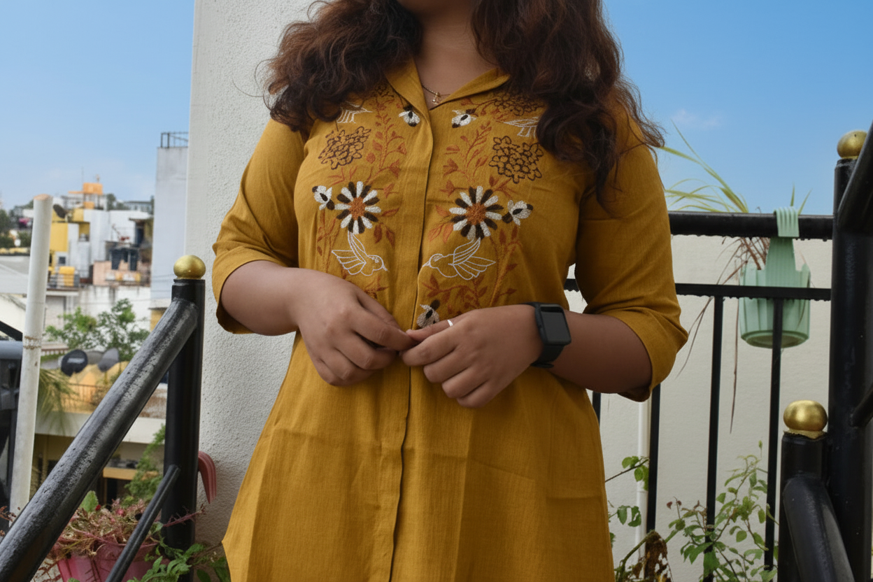 Mustard Cotton CoOrdSet
