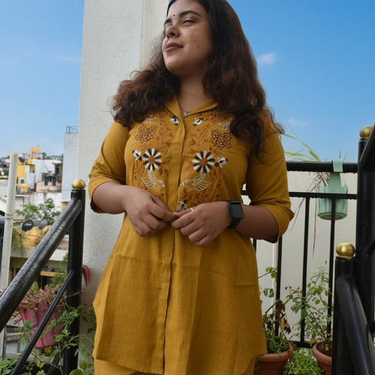 Mustard Cotton CoOrdSet