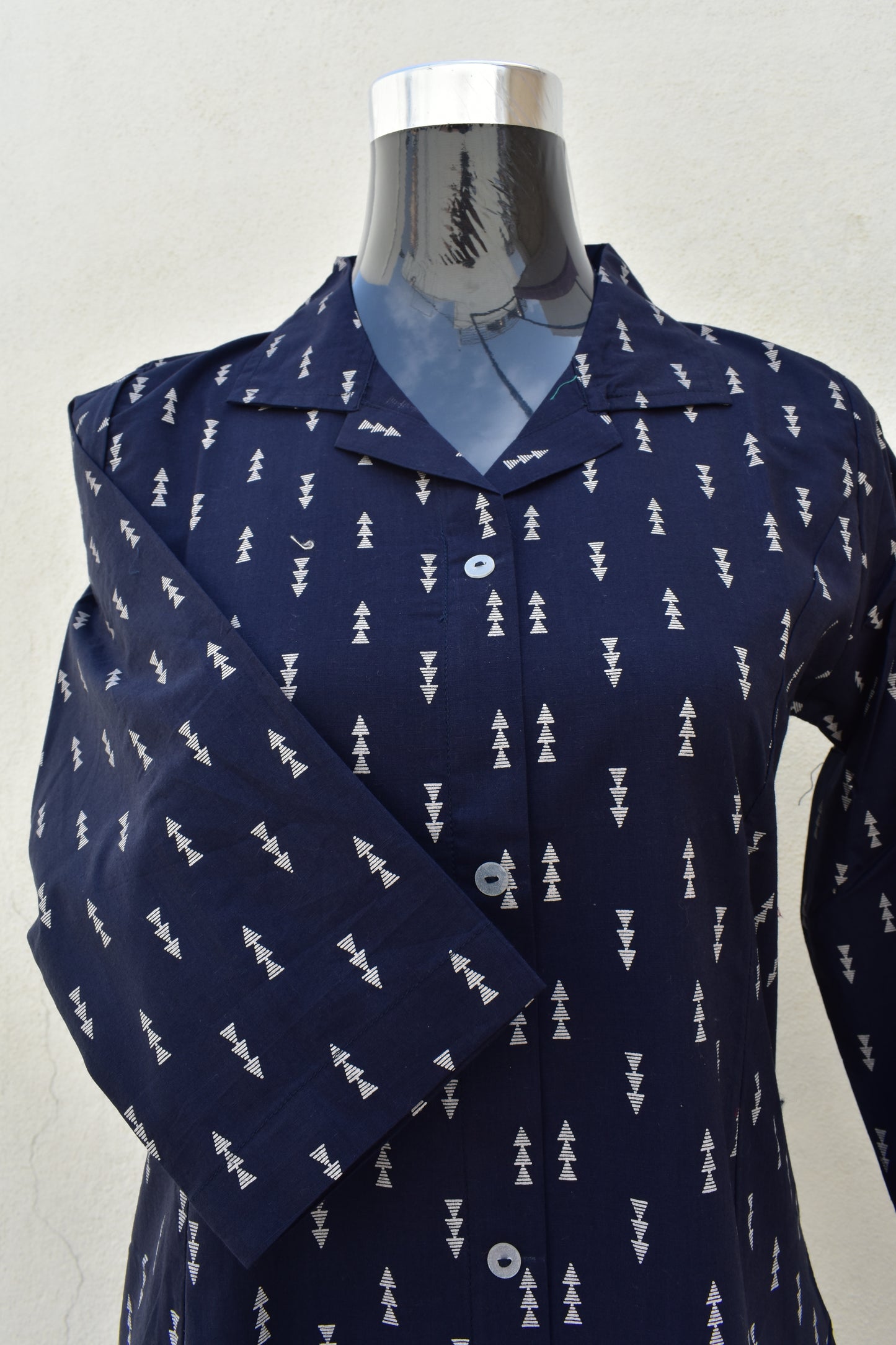 NavyBlue CottonFine 2PC KurtiSet