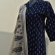 NavyBlue CottonFine DupattaSet