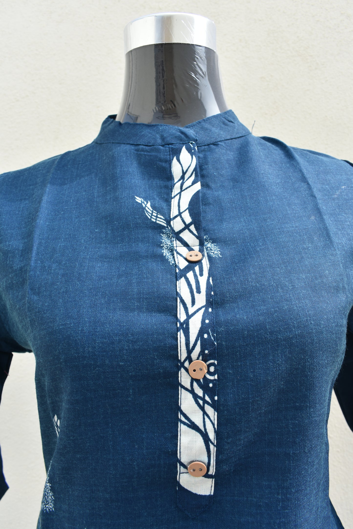 Dark Blue Rayon 2PC Kurti Set