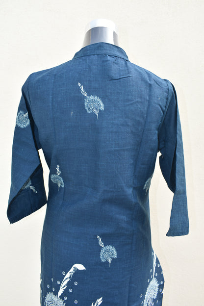 Dark Blue Rayon 2PC Kurti Set