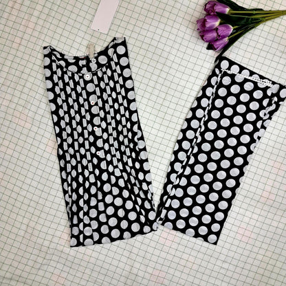 Black and White Cotton Bobby 2PC KurtiSet