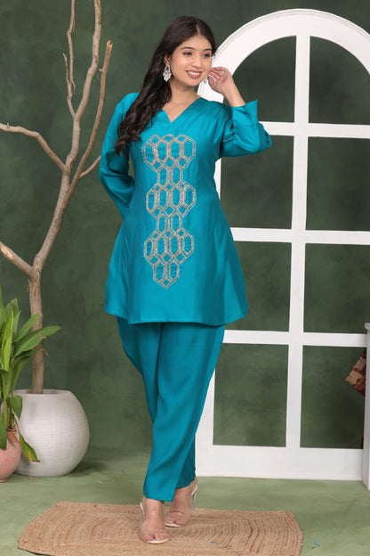 BottleGreen SilkCotton CoOrdSet