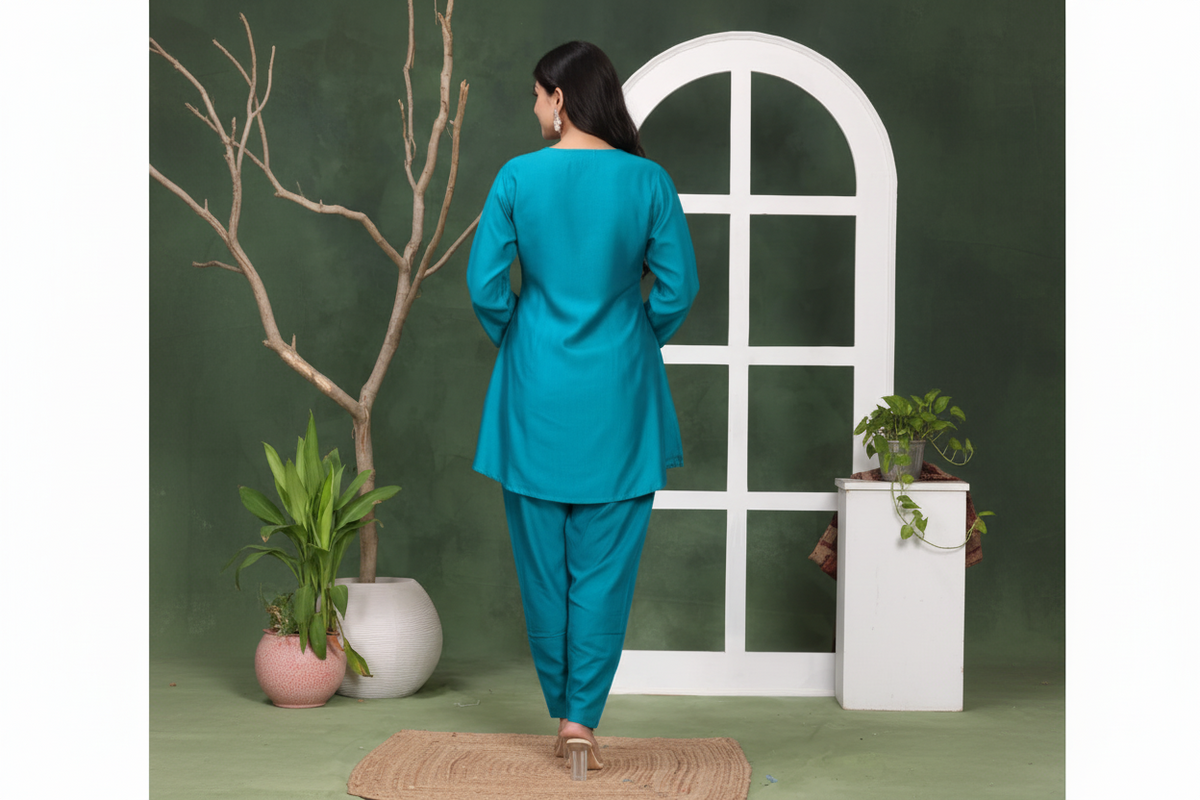BottleGreen SilkCotton CoOrdSet