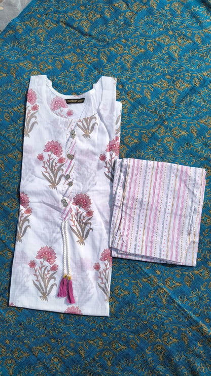 Cotton Floral 2PC KurtiSet