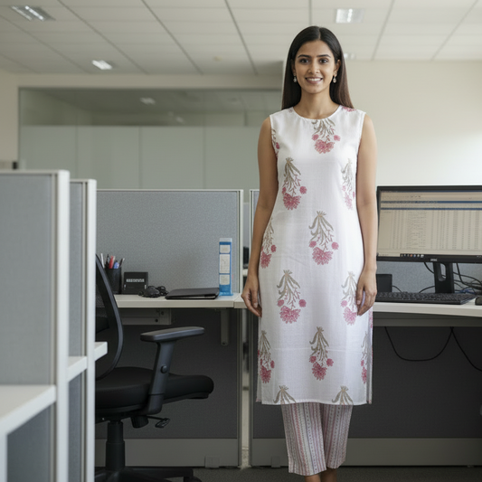 Cotton Floral 2PC KurtiSet