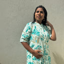 BLUE Cotton Kurti Set