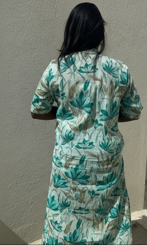 BLUE Cotton 2PC Kurti Set