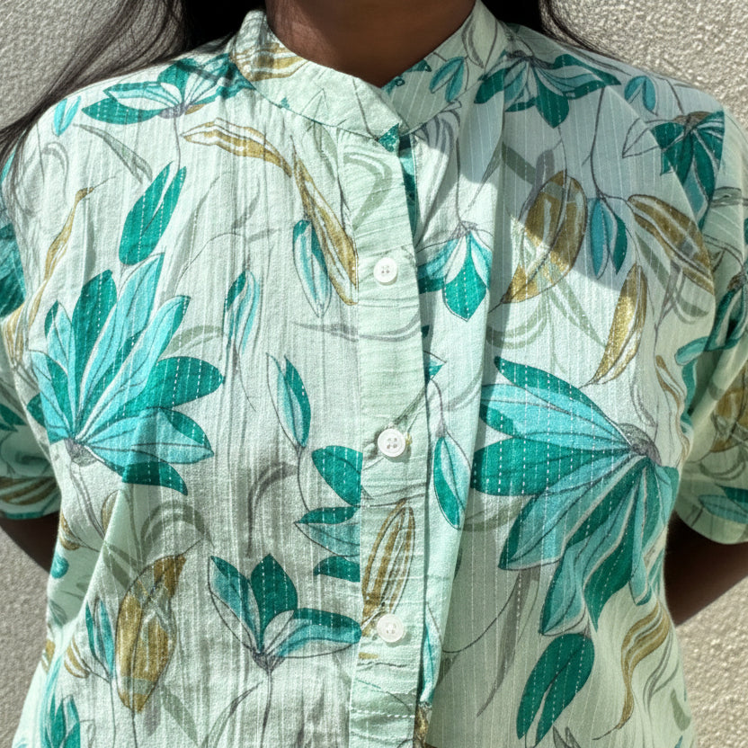 BLUE Cotton 2PC Kurti Set