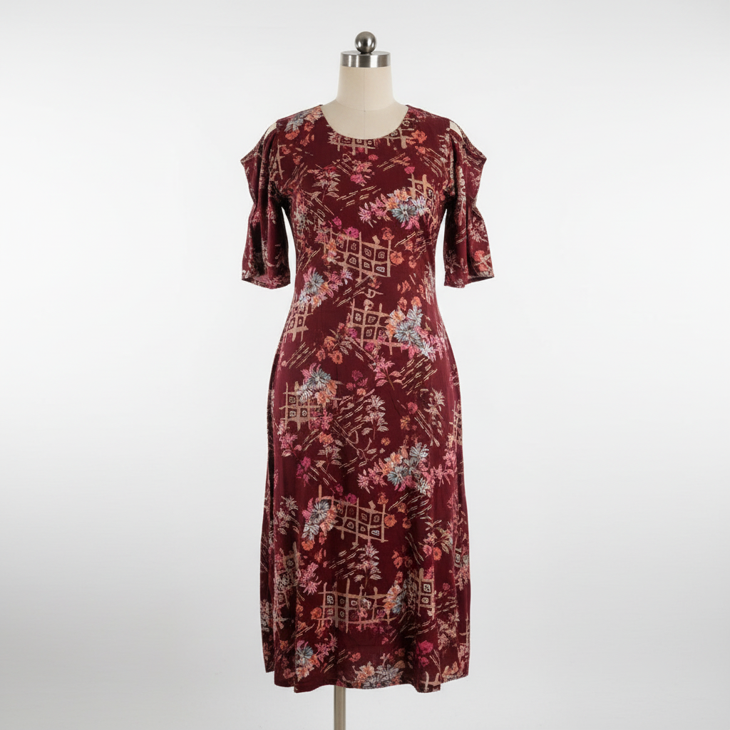 Purple Rayon Cazzy 2PC - Kurti Set