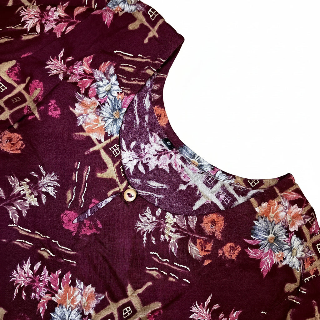 Purple Rayon Cazzy 2PC - Kurti Set