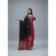 Maroon PureCotton 3pc Dupatta Set