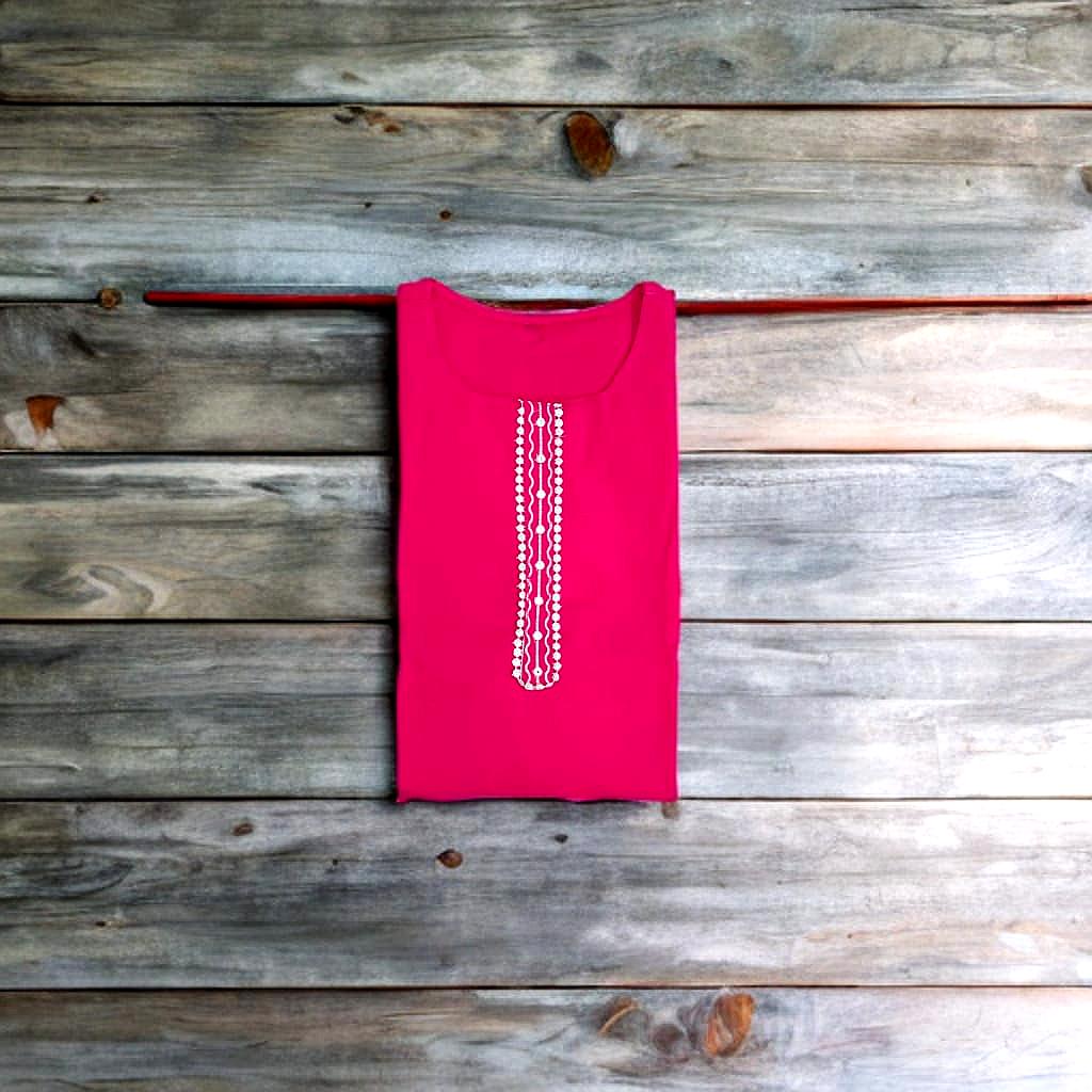 RaniPink CottonBlend KurtiSet