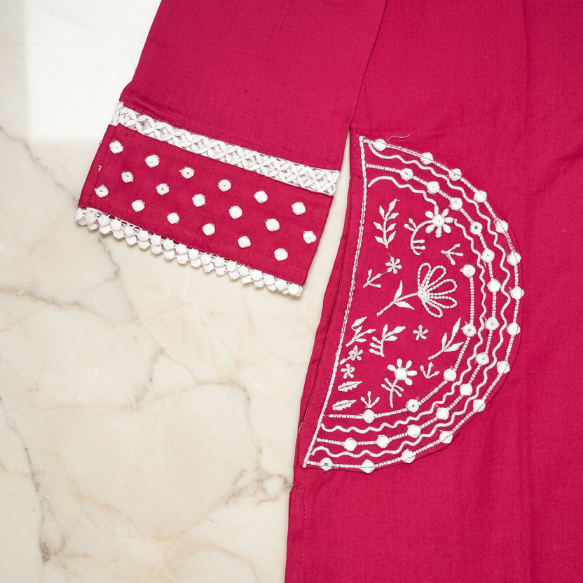 Rani Pink CottonBlend 2PC KurtiSet