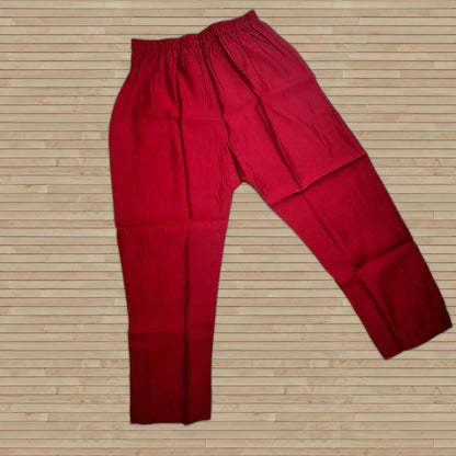 Maroon Silk 2PC Kurti Set