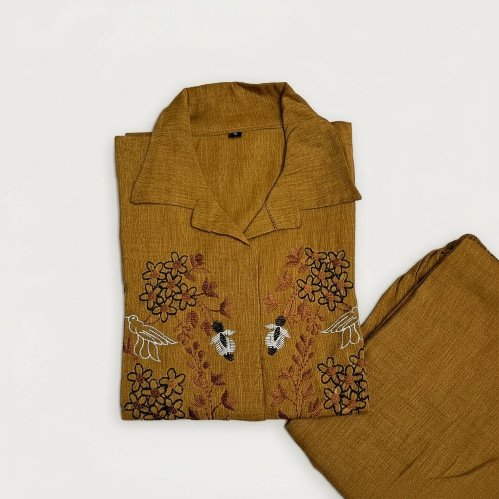 Mustard Cotton CoOrdSet