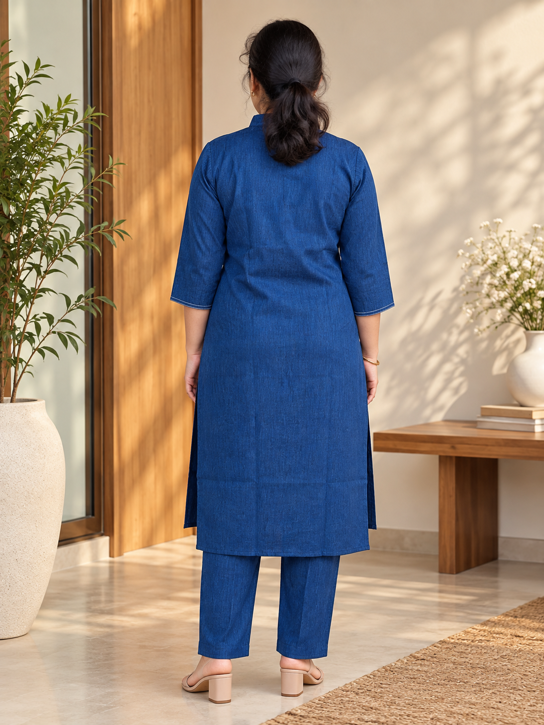 NavyBlue Rayon KurtiSet