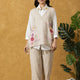 White JuteCotton Shirt CoordSet