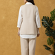 White JuteCotton Shirt CoordSet