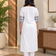 WhiteBlack CottonFlex KurtiSet